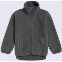 Animal Women's 'Anna' Warm & Cosy Side Pockets Soft Borg Fabric Full Zip Fleece in Dark Green | Size: 16