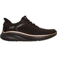 Skechers Women's BOBS Squad Chaos Knit Bungee Slip-Ins Trainers Black/Rose in Black | Size: 5