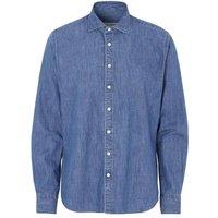 Cottover Men's Denim Slim Shirt in Mid Blue | Size: 40