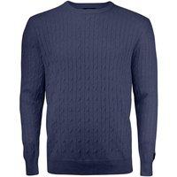 Cutter & Buck Men's Blakely Cable Knit Sweater Top in Navy | Size: Large