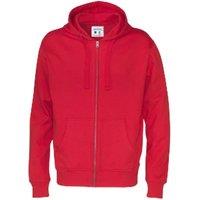 Cottover Men's Full Zip Hoodie in Red | Size: Medium