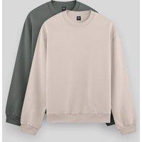 Tommy Life Men's Plain Crew Neck Sweatshirt in Green | Size: Medium