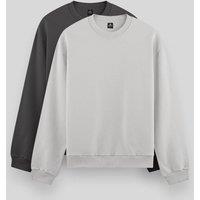 Tommy Life Men's Plain Crew Neck Sweatshirt in Grey | Size: Medium