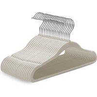 Kidoola 20 Velvet Baby Hangers, Nursery Coat Clothing Hangers for Babies in Ivory