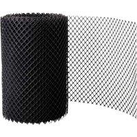 Marco Paul 10m Gutter Mesh Leaf Guard with 10 Fixing Pegs in Black | Size: 10000mm x 520mm