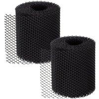 Marco Paul 2 Pack 10m Gutter Mesh Leaf Guards with 20 Fixing Pegs in Black | Size: 10000mm x 520mm