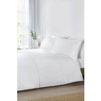 Catherine Lansfield Pom Pom 100% Brushed Cotton Duvet Cover Set in White | Size: Super King