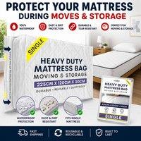 volila Waterproof Mattress Bag for Moving & Storage - Heavy Duty & Reusable in Clear | Size: Medium