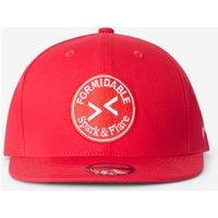 Spark & Flare Flat Brim Adjustable Snapback Baseball Cap - Red