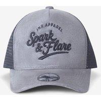 Spark & Flare Adjustable Snapback Trucker Cap - Grey x Black