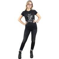 Tinkerbell Women's Dont Grow Up Cotton T-Shirt in Black | Size: Medium