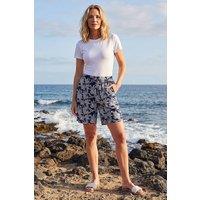 Roman Women's Classic Floral Print Short in Navy | Size: 10