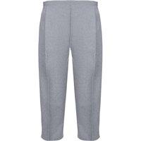 MyShoeStore Women's Elasticated Waist 3/4 Cropped Capri Trousers in Light Grey | Size: 22