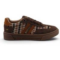 Infinity Leather Women's Mustang Tweed Sneakers Trainer Shoes - M0212020 in Brown | Size: 6.5