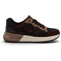 Infinity Leather Women's Mustang Faux Leather Trainers Platform Sneakers - M0702007 in Brown | Size: 5.5