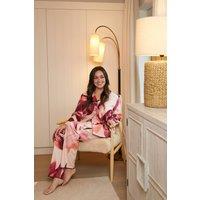 Cyberjammies Women's BLUSH BOTANICA FLORAL PRINT L/SLV PYJAMA SET in Peach | Size: 24