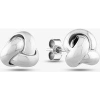 T.H.Baker Women's 9ct White Gold Knot Stud Earrings 5.55.6249 in Silver