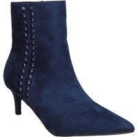 Down To Earth Women's Suedette Kitten Heel Ankle Boots in Navy | Size: 5
