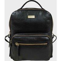 Assots London Women's ANGEL' Nappa Full Grain Leather Zip-top Backpack in Black