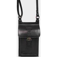 Real Hide Bags Women's 'MYLA' Real Leather Mobile Phone Crossbody Bag in Black