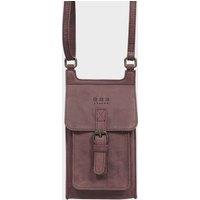 Real Hide Bags Women's 'MYLA' Real Leather Mobile Phone Crossbody Bag in Plum