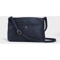 Assots London Women's SANDRA' Soft Full Grain Real Leather Crossbody Bag in Navy