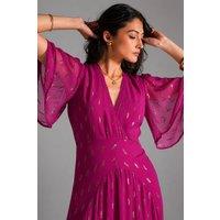 Rose & Nancy Women's Talia Fuchsia Pink Maxi Dress | Size: Large
