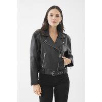 Bolongaro Trevor Women's Real Leather Ada Biker Jacket in Black | Size: Small