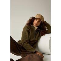 Regatta Women's Cosy Frankie Borg Half Zip Fleece in Khaki | Size: 14