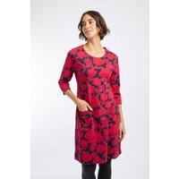 Weird Fish Women's Starshine Printed Jersey Dress in Bright Pink | Size: 10