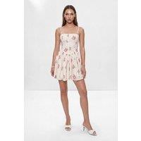 WOVCOR Women's Square Neck Strappy Mini Dress | Size: Small