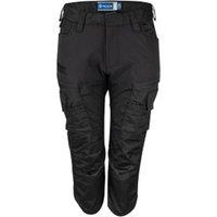 Projob Women's 2556 Plain 3 4 Length Work Trousers in Black | Size: 34R