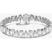Swarovski Women's Millenia Pear White Crystal Bracelet 5598350 in Silver | Size: 16.5 cm