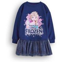 Disney Girl's Dress | Navy | Official Merch in Blue | Size: 4-5 Years
