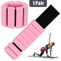 NESTLUNE Pink 2Pack Adjustable Wrist Ankle Weights Aerobics | Size: 0-12 m