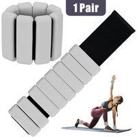 NESTLUNE Grey 2Pack Adjustable Wrist Ankle Weights Aerobics | Size: 0-12 m