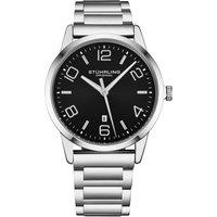 STHRLING Original Men's Directive Classic Quartz 42mm watch with Stainless Steel Bracelet in Black