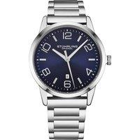 STHRLING Original Men's Directive Classic Quartz 42mm watch with Stainless Steel Bracelet in Navy