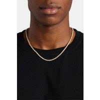 Cernucci Men's 3mm Tennis Chain - Gold in Metallic Gold | Size: 18 inches