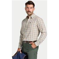 Raging Bull Men's L/S Country Check Brushed Cotton Twill Shirt in Mustard | Size: 2XL