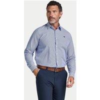 Raging Bull Men's L/S Cadet Stripe Shirt in Navy | Size: 5XL