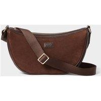 OSPREY LONDON Men's The Mocha Suede Sling Bag in Chocolate