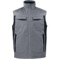 Projob Men's Contrast Detail Padded Gilet in Grey | Size: XS