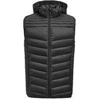 Essentials Men's Base Quilted Detachable Hood Gilet in Black | Size: 3XL