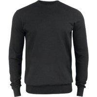 Cutter & Buck Men's Oakville Crew Neck Jumper in Black | Size: 4XL