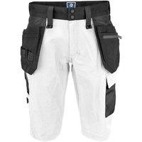 Projob Men's Stretch Contrast Work Shorts in White | Size: 50R