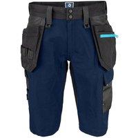Projob Men's Stretch Contrast Work Shorts in Navy | Size: 44R