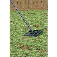 Living and Home Lawn Levelling Rake Multiple Sizes Garden Lawn Lute with Detachable Handle & Serrated Design for Levelling Soil, Grass, Golf Field