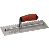 Marshalltown M702Sd Notched Trowel Square 1/4In Durasoft Handle 11 X 4.1/2In in Orange