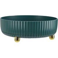 Garden Sanctuary Rotating Round Spice Storage Rack Tray Turntable Kitchen Organizer in Dark Green